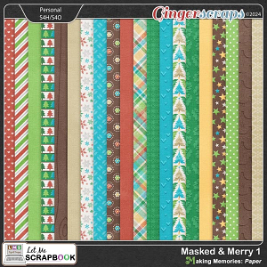 Masked & Merry-1 Paper by Let Me Scrapbook