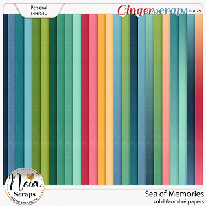 Sea Of Memories - Solid & Ombré Papers - by Neia Scraps