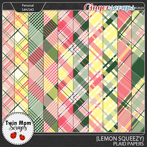 Lemon Squeezy - PLAID PAPERS by Twin Mom Scraps