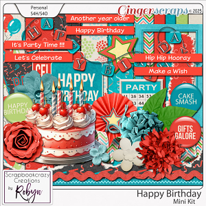 Happy Birthday Mini Kit 02 by Scrapbookcrazy Creations