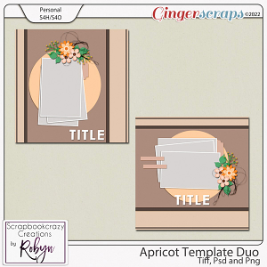 Apricot Template Duo by Scrapbookcrazy Creations