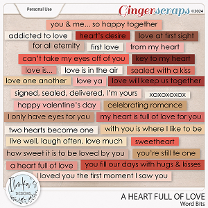 A Heart Full Of Love Word Bits by Ilonka's Designs 