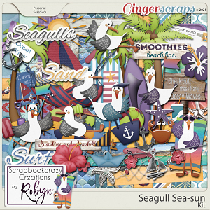 Seagull Sea-Sun Kit by Scrapbookcrazy Creations