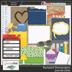 Backyard Shenanigans Journal Cards by ScrapChat Designs