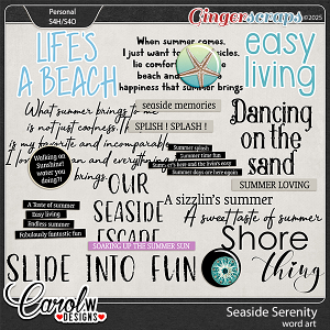 Seaside Serenity-Word art