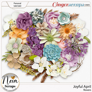 Joyful April - Flowers - by Neia Scraps