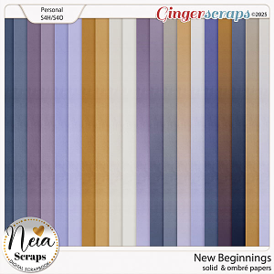 New Beginnings - Solid & Ombré Papers - by Neia Scraps