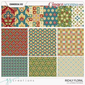 Richly Floral Patterns (CU) by GS Creations