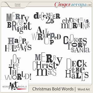 Christmas Bold Words Word Art