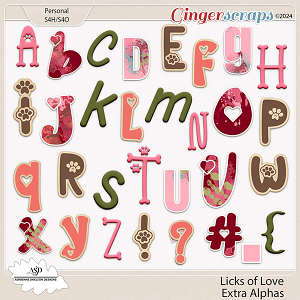 Licks of Love 6 Extra Alphas by Adrienne Skelton Designs 
