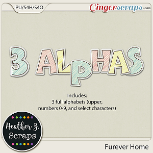Furever Home ALPHABETS by Heather Z Scraps