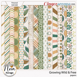 Growing Wild & Free - Papers - by Neia Scraps
