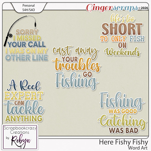 Here Fishy Fishy Word Art by Scrapbookcrazy Creations