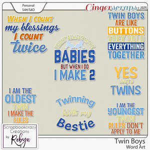 Twin Boys Word Art by Scrapbookcrazy Creations