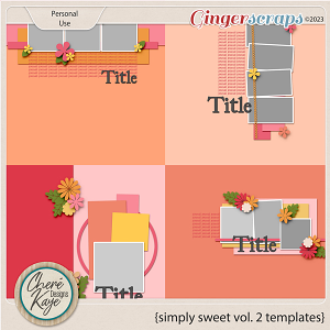 Simply Sweet Volume 2 Templates by Chere Kaye Designs 