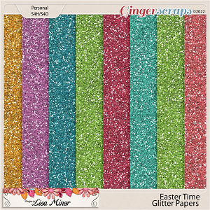 Easter Time Glitter Papers from Designs by Lisa Minor