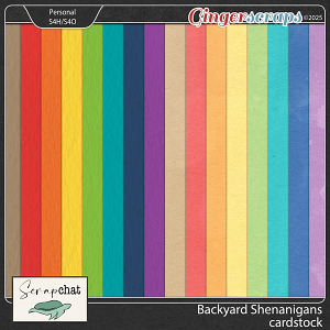 Backyard Shenanigans Cardstock by ScrapChat Designs