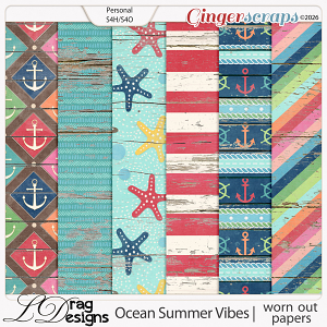 Ocean Summer Vibes : Worn Out Papers by LDragDesigns