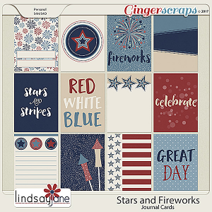 Stars and Fireworks Journal Cards by Lindsay Jane