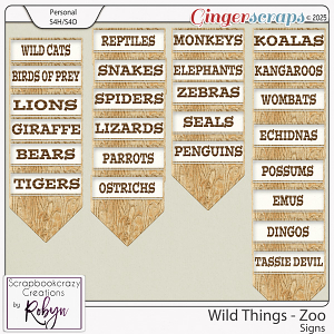Wild Thing - Zoo Signs by Scrapbookcrazy Creations Wild Thing - Zoo Signs by Scrapbookcrazy Creations
