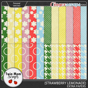 Strawberry Lemonade - EXTRA PAPERS by Twin Mom Scraps 