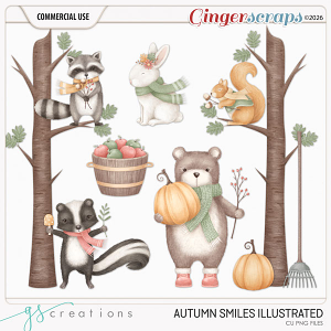 Autumn Smiles Illustrated (CU) by GS Creations