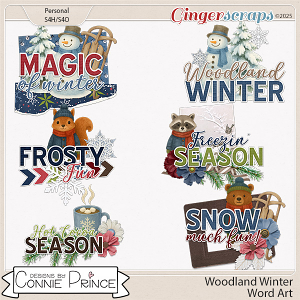 Woodland Winter - Word Art Pack by Connie Prince