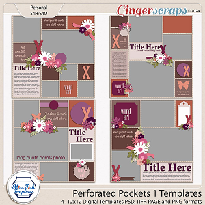 Perforated Pockets 1 Templates by Miss Fish