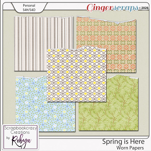 Spring is Here Worn papers by Scrapbookcray Creations