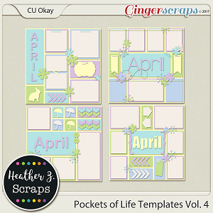 Pockets of Life TEMPLATES Vol. 4 by Heather Z Scraps