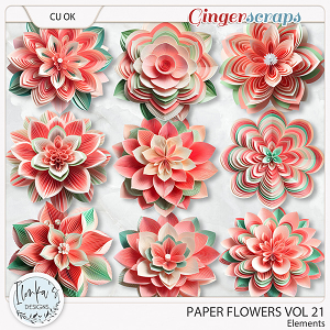 CU Paper Flowers Vol 21 by Ilonka's Designs