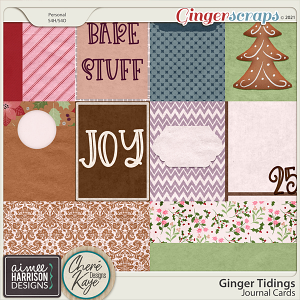 Ginger Tidings Journal Cards by Aimee Harrison and Chere Kaye Designs