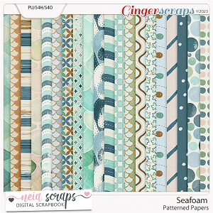 Seafoam - Patterned Papers - by Neia Scraps