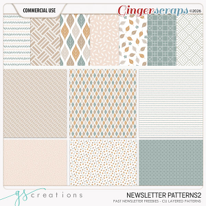 Newsletter Layered Patterns2 (CU) by GS Creations