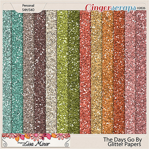 The Days Go By Glitter Papers from Designs by Lisa Minor
