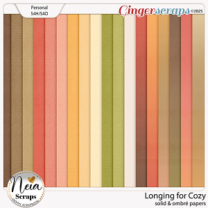 Longing for Cozy - Solid & Ombré Papers - by Neia Scraps