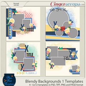 Blendy Backgrounds 1 Templates by Miss Fish