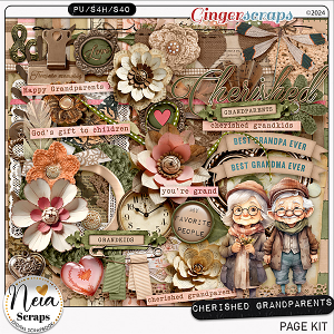 Cherished Grandparents - Page Kit - by Neia Scraps