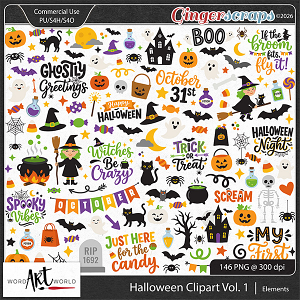 Halloween Clipart Vol. 1 CU OK Halloween Clipart Vol. 1 CU OK