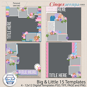 Big & Little 15 Templates by Miss Fish