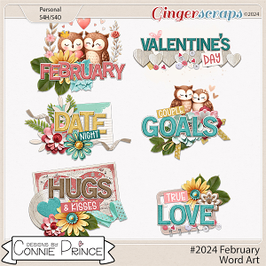 #2024 February - Word Art Pack by Connie Prince