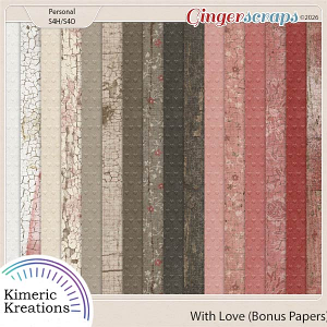 With Love Bonus Papers by Kimeric Kreations