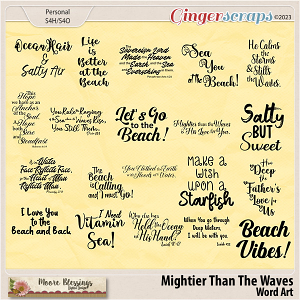 Mightier Than The Waves Word Art Pack by Moore Blessings Digital Design 