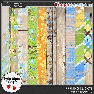 Feeling Lucky - WOOD PAPERS by Twin Mom Scraps