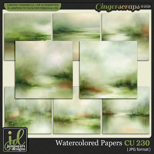 CU & PU 230 ~ Watercolored Papers