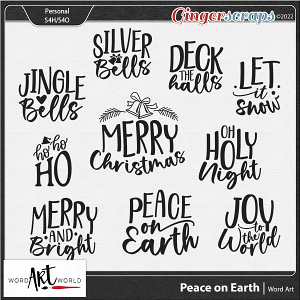 Peace on Earth Word Art
