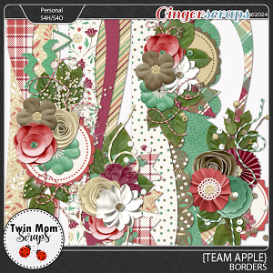 Team Apple - BORDERS by Twin Mom Scraps