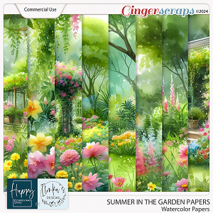 CU Summer In The Garden Papers by Happy Scrapbooking Studio 
