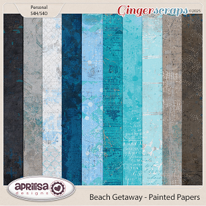 Beach Getaway - Painted Papers by Aprilisa Designs
