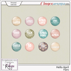 Hello April Flairs by Scrapbookcrazy Creations